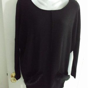 NWT ORLY WOMEN PULLOVER BLACK SWEATER SIZE M